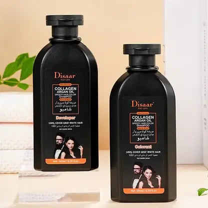 Shampoo Dissar anti-cana negro con colágeno y aceite argan