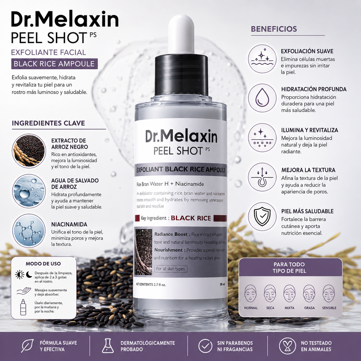 DR MELAXIN - PEEL SHOT - EXFOLIANTE DE ARROZ