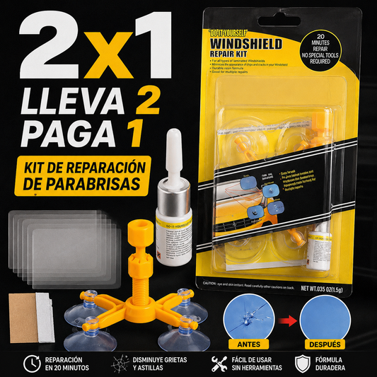 Kit de reparacion de cristal vidrio parabrisas de carro vehiculo 2 POR 1, recibes 2 kit