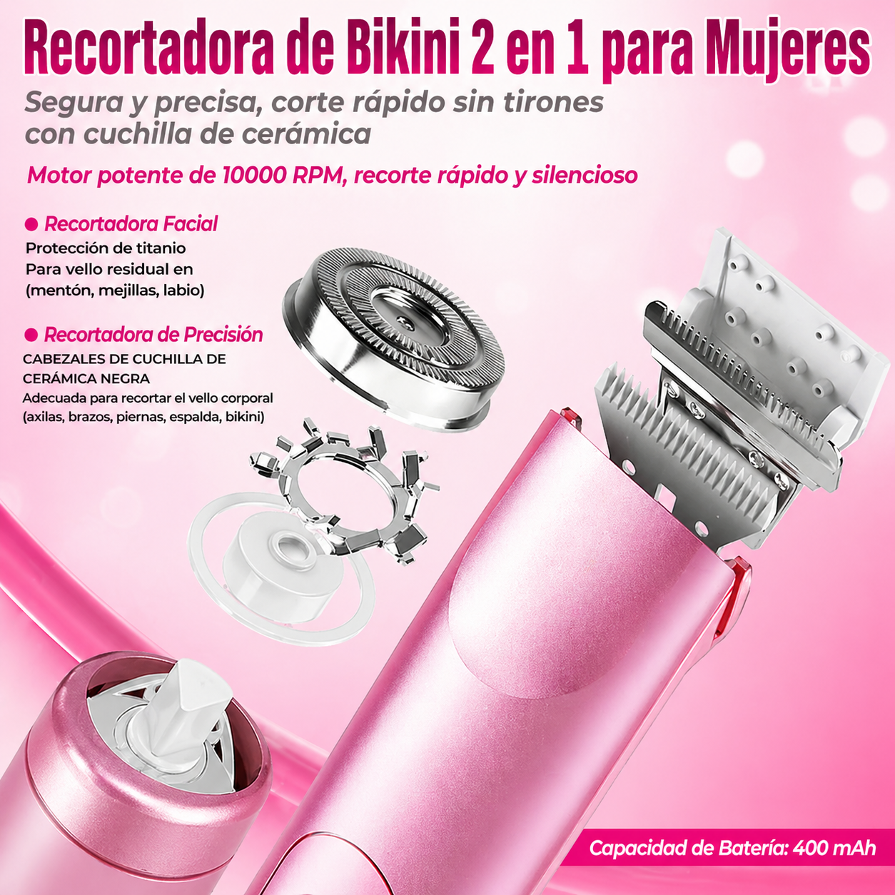 DUAL HEAD SHAVER – DEPILADORA 2 EN 1