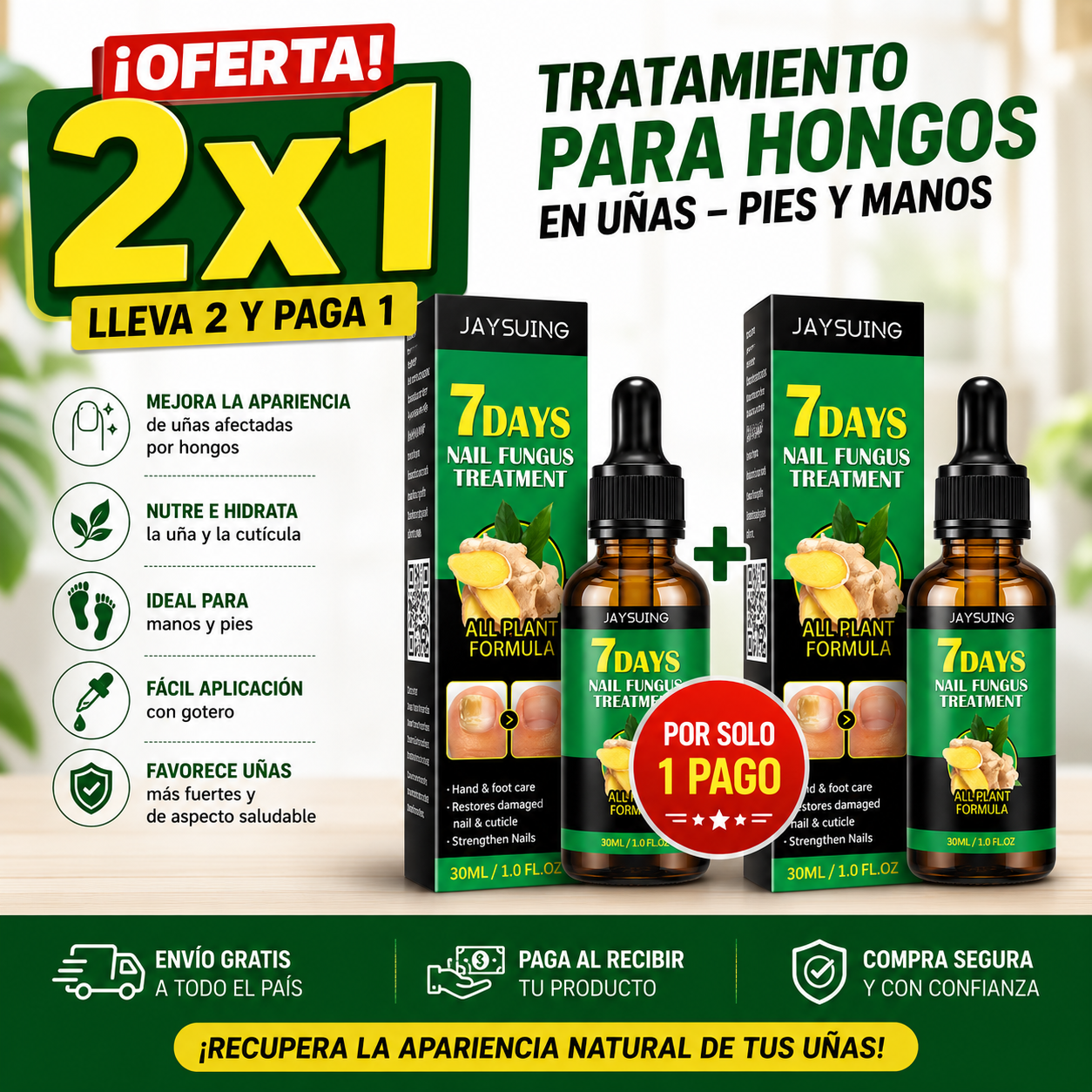 Tratamiento para Hongos en Uñas – Pies y Manos (30 ml)